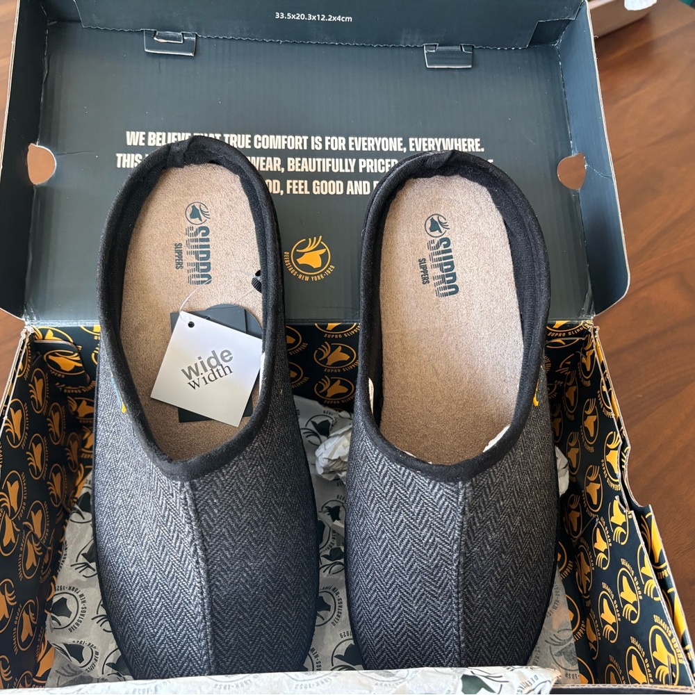 Deer Stags Men's Gray Herringbone Slip-On Loafers